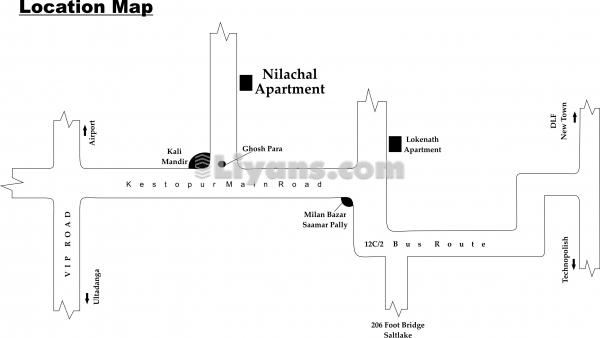 Location Map of Nilachal Apartment